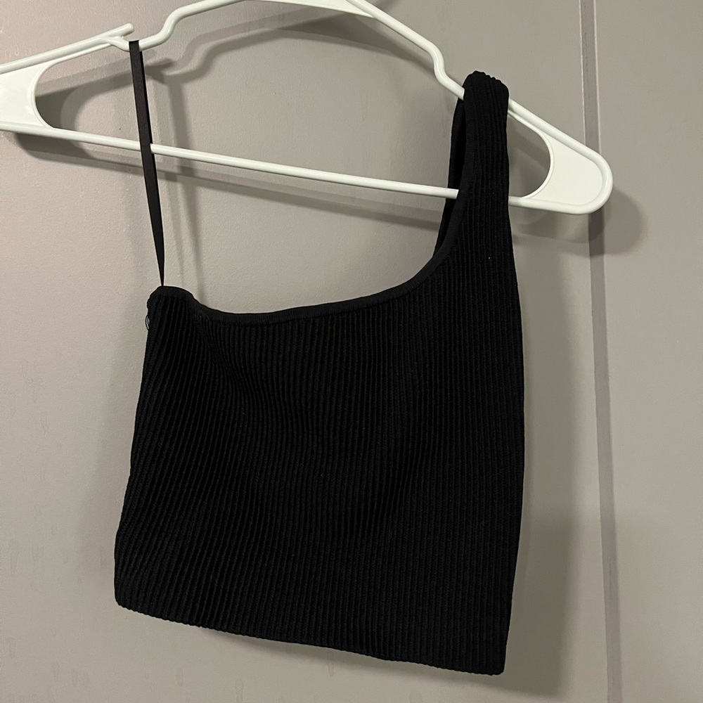 Babton Aritzia Scuplt Knit One Shoulder Top